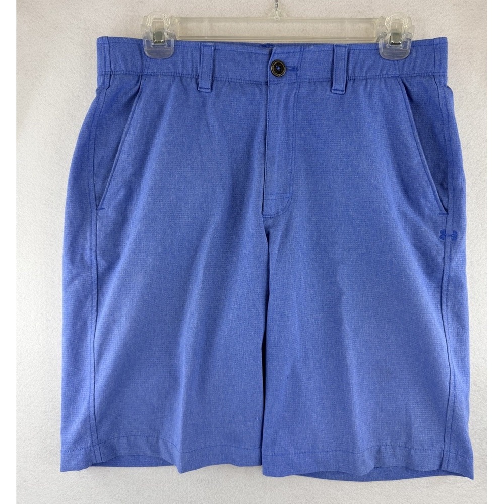 Under Armour Men's 32 Blue HeatGear Stretch Athletic Golf Shorts, 10"‎ Inseam